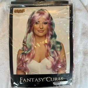 Spirit Fantasy Curls Wig in Pink and Teal
